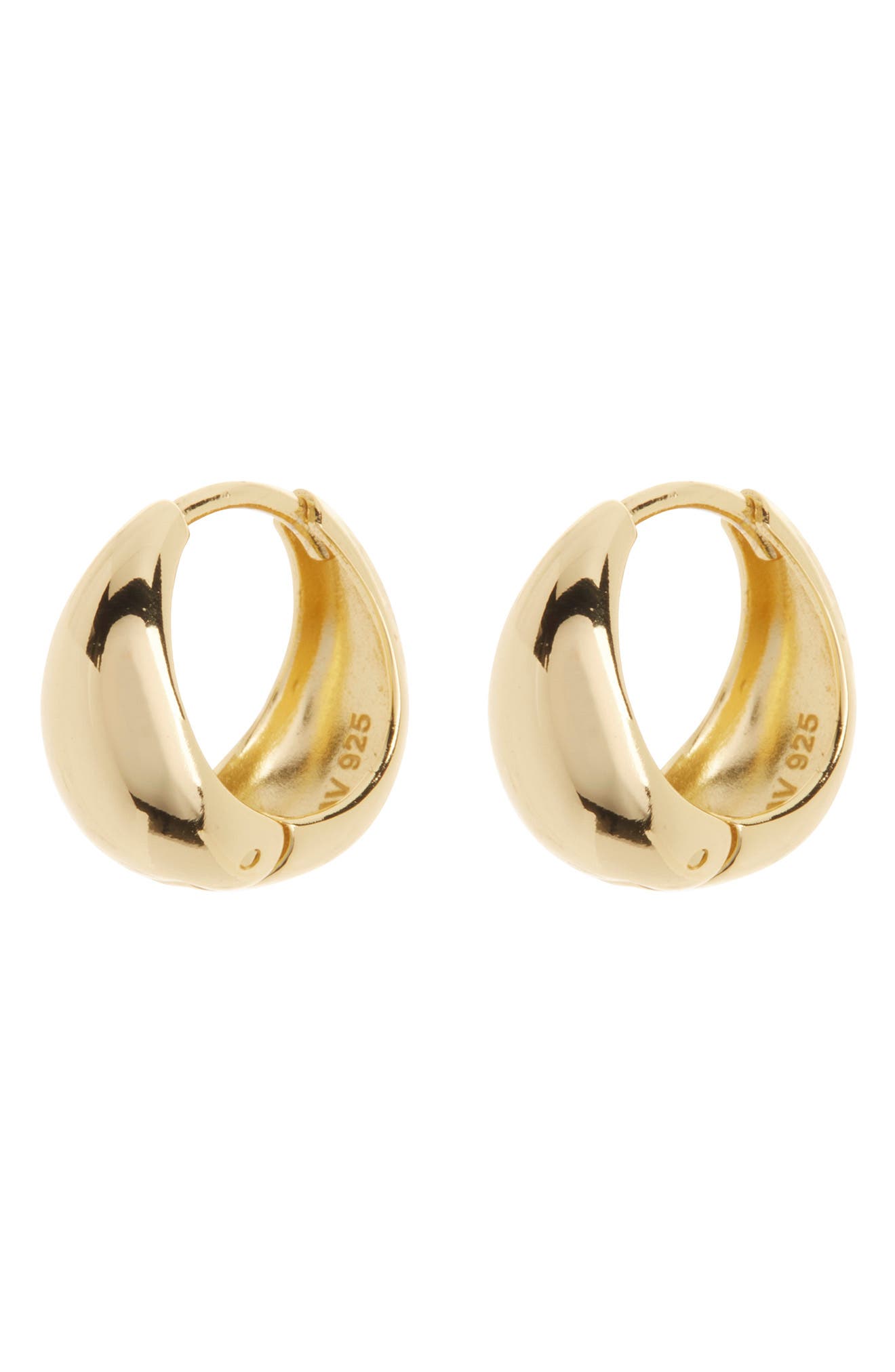 ARGENTO VIVO Sterling Silver 12mm Puffy Huggie Hoop Earrings