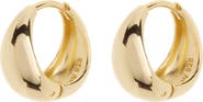 ARGENTO VIVO Sterling Silver 12mm Puffy Huggie Hoop Earrings