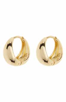 ARGENTO VIVO Sterling Silver 12mm Puffy Huggie Hoop Earrings