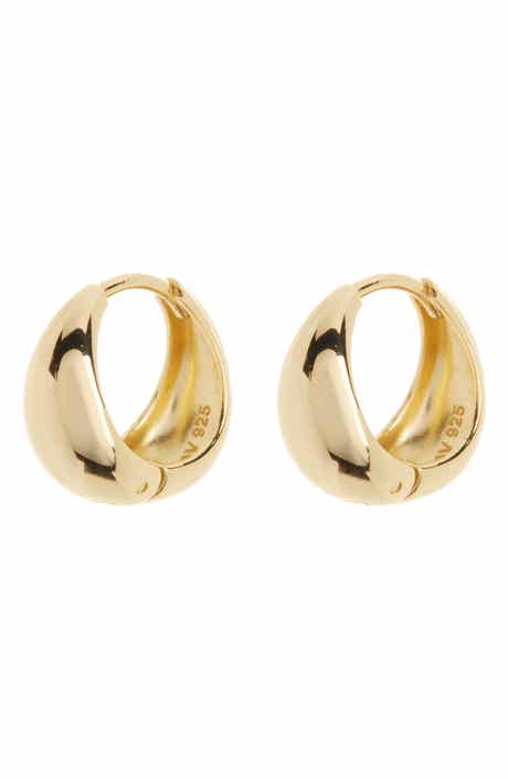 ARGENTO VIVO Sterling Silver 12mm Puffy Huggie Hoop Earrings