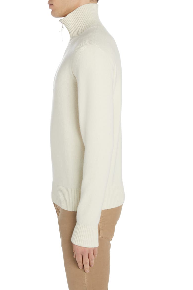 Half Zip Wool & Cashmere Blend Pullover, Alternate, color, IVORY
