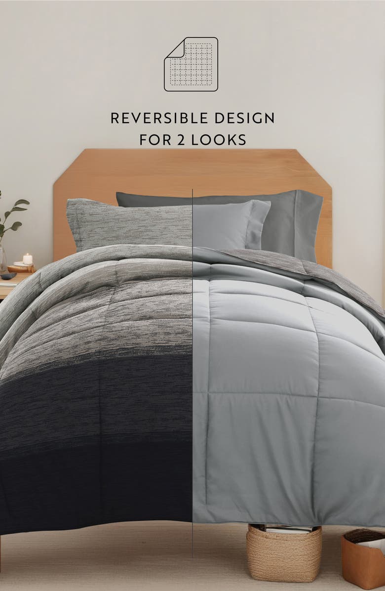 HOMESPUN Ultimate College Essentials Bedding Bundle., Alternate, color, Ombre Gray