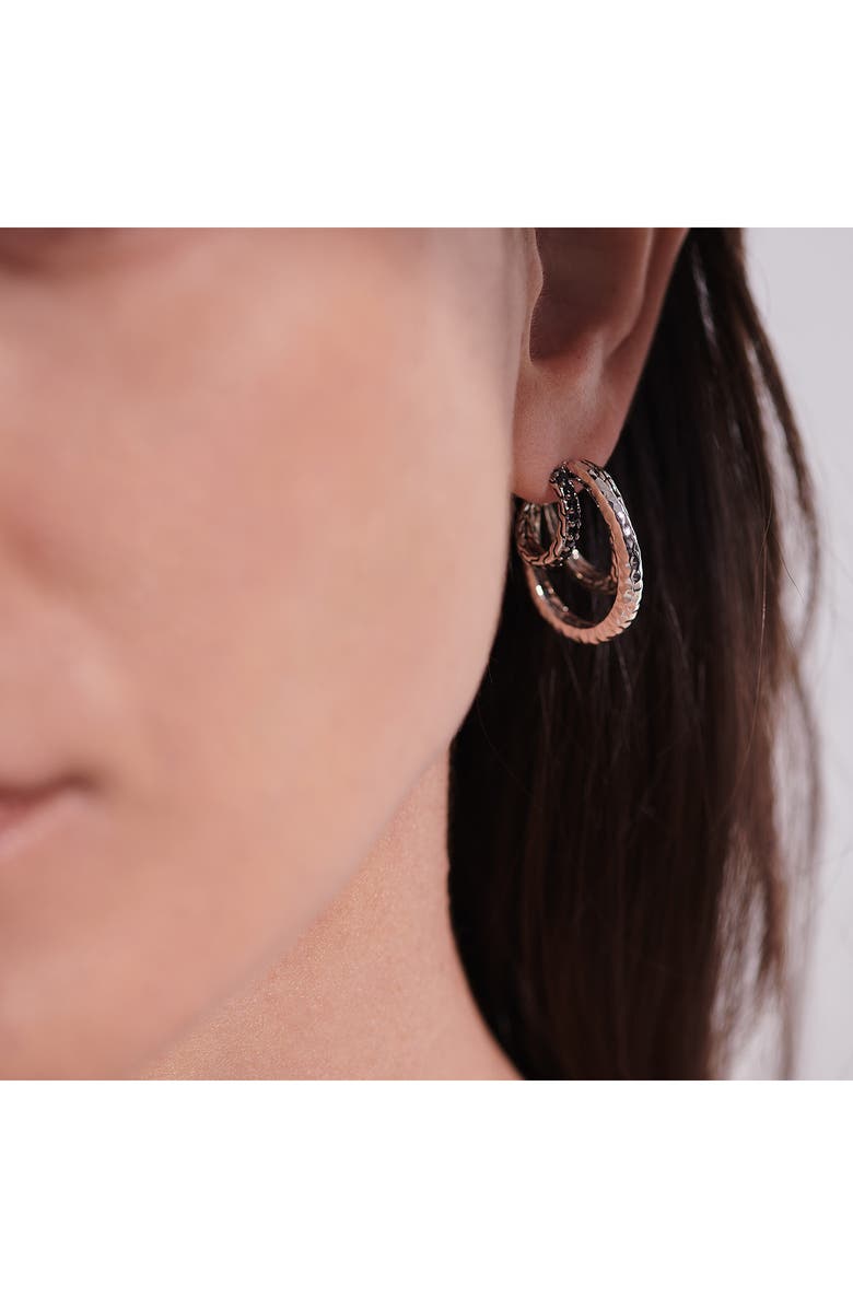John Hardy Classic Chain Hammered Hoop Earrings, Alternate, color,