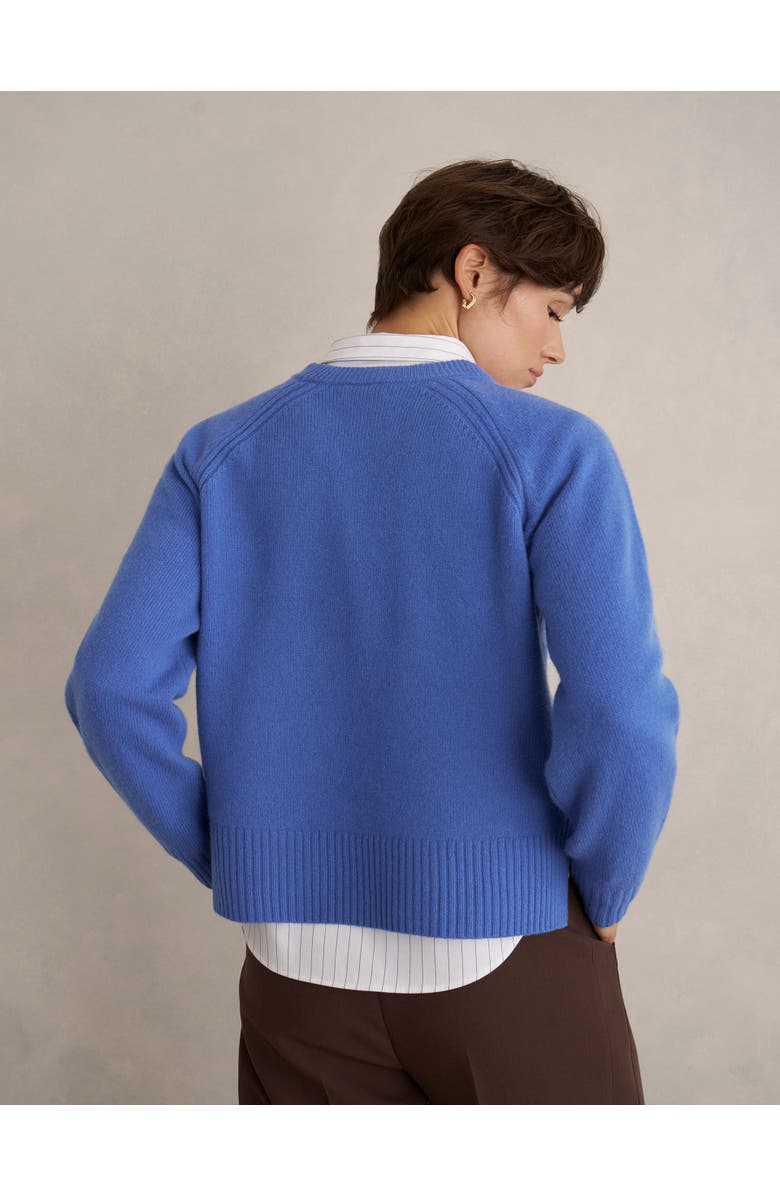 HOBBS LONDON Morgan Crew Neck Knitted Jumper, Alternate, color, Thistle Blue