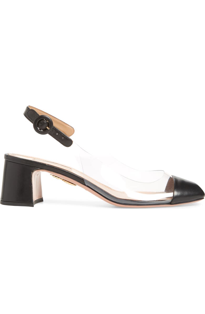Aquazzura Optic Clear Slingback Pump, Alternate, color,