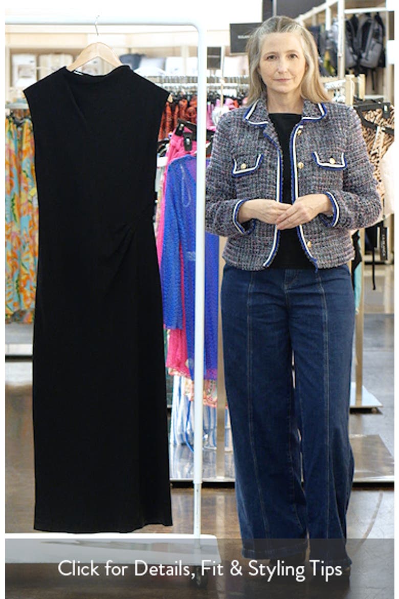 Draped Funnel Neck Dress video