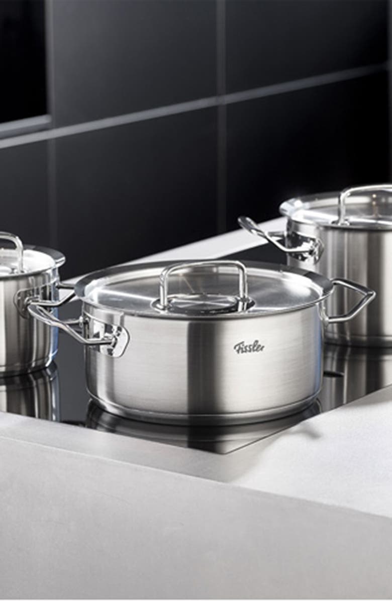Fissler Original-Profi Collection Stainless Steel Set with Metal Lids, Alternate, color, Stainless Steel