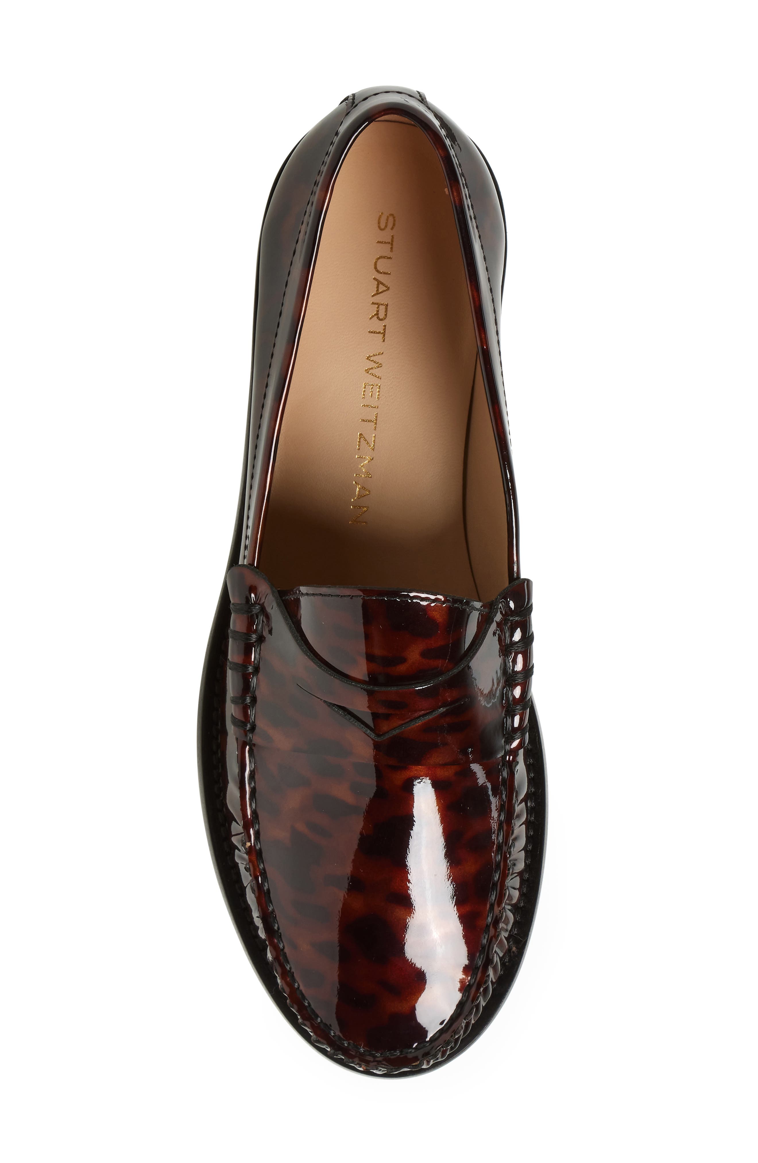 Stuart Weitzman Lottie Loafer, Alternate, color, Dark Brown