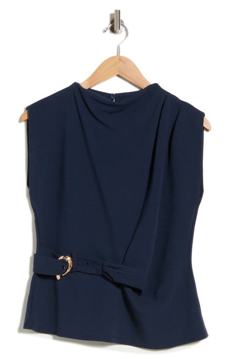 Buckle Front Extended Sleeve Top