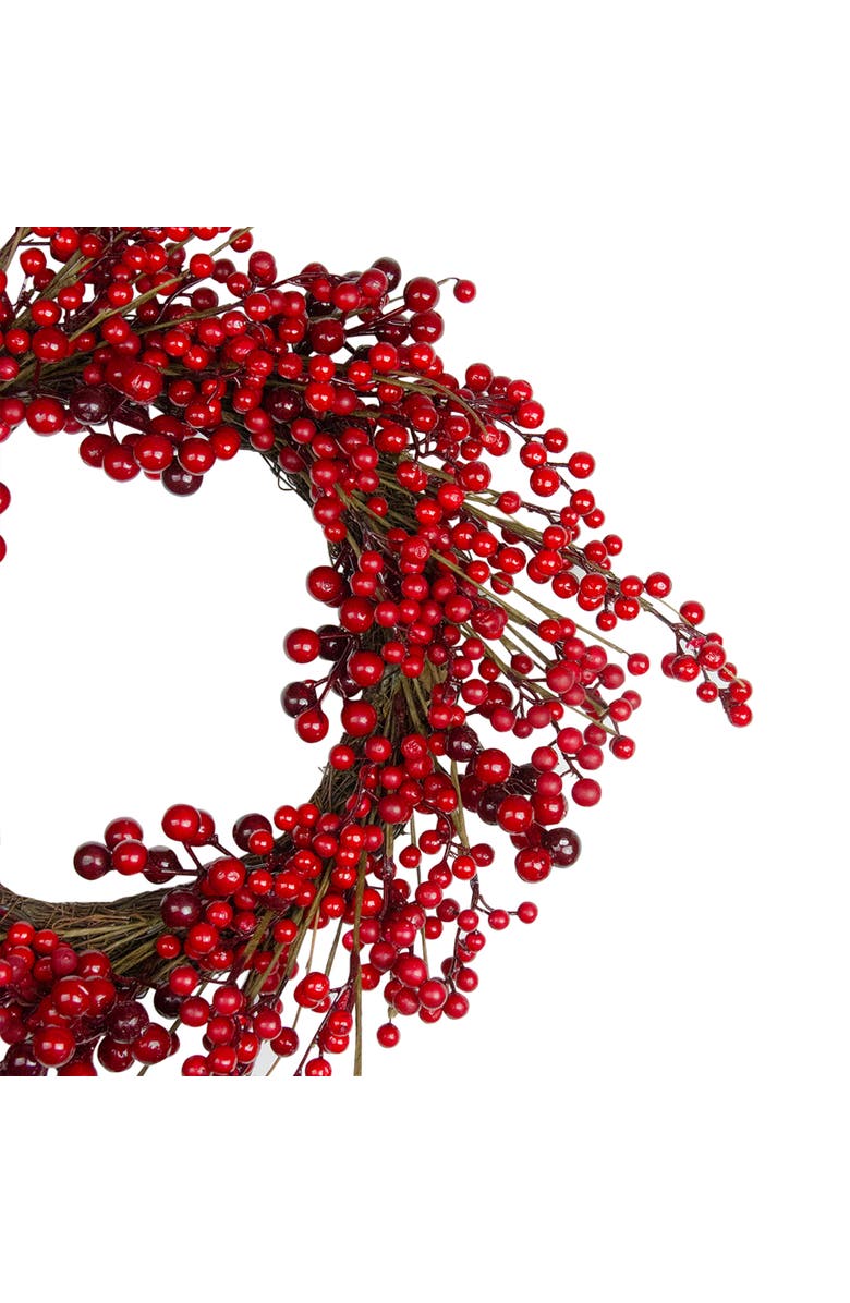Northlight Artificial Berry Christmas Twig Wreath - 20" - Unlit, Alternate, color, 