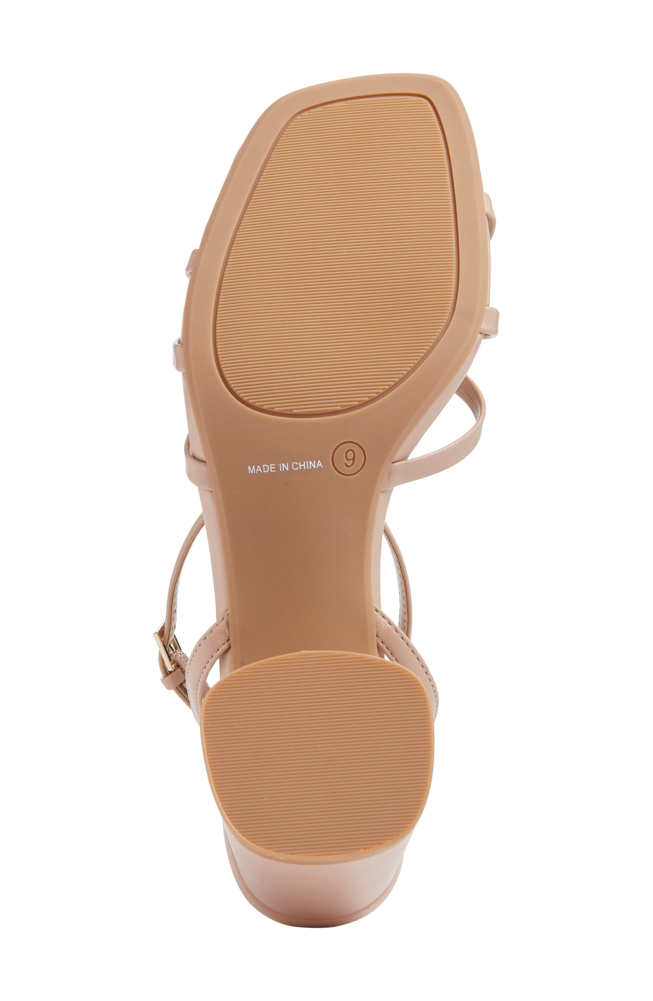 BP. Isabelle Heel Ankle Strap Sandal, Alternate, color, Tan Light