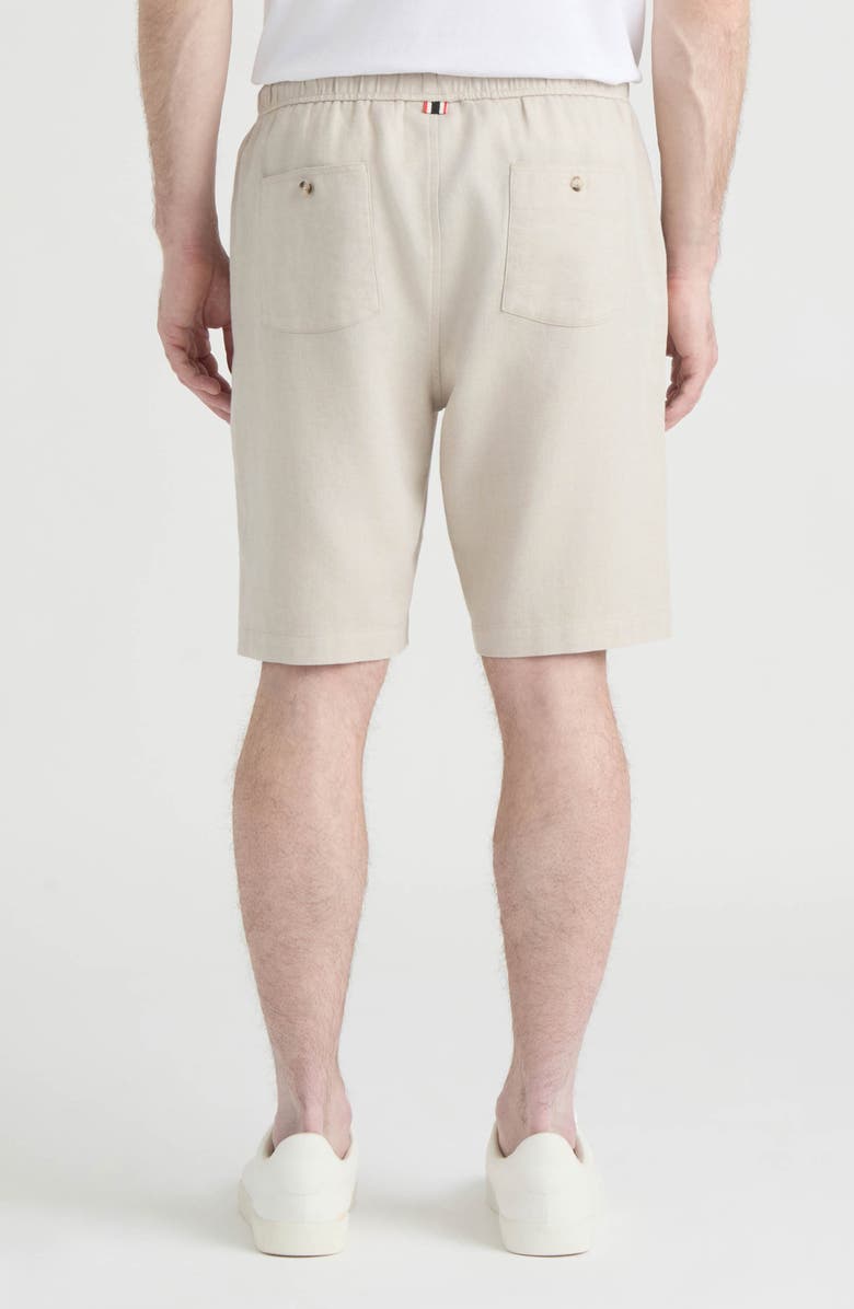 Hunter Compton Cotton & Linen Blend Shorts, Alternate, color, Wheat
