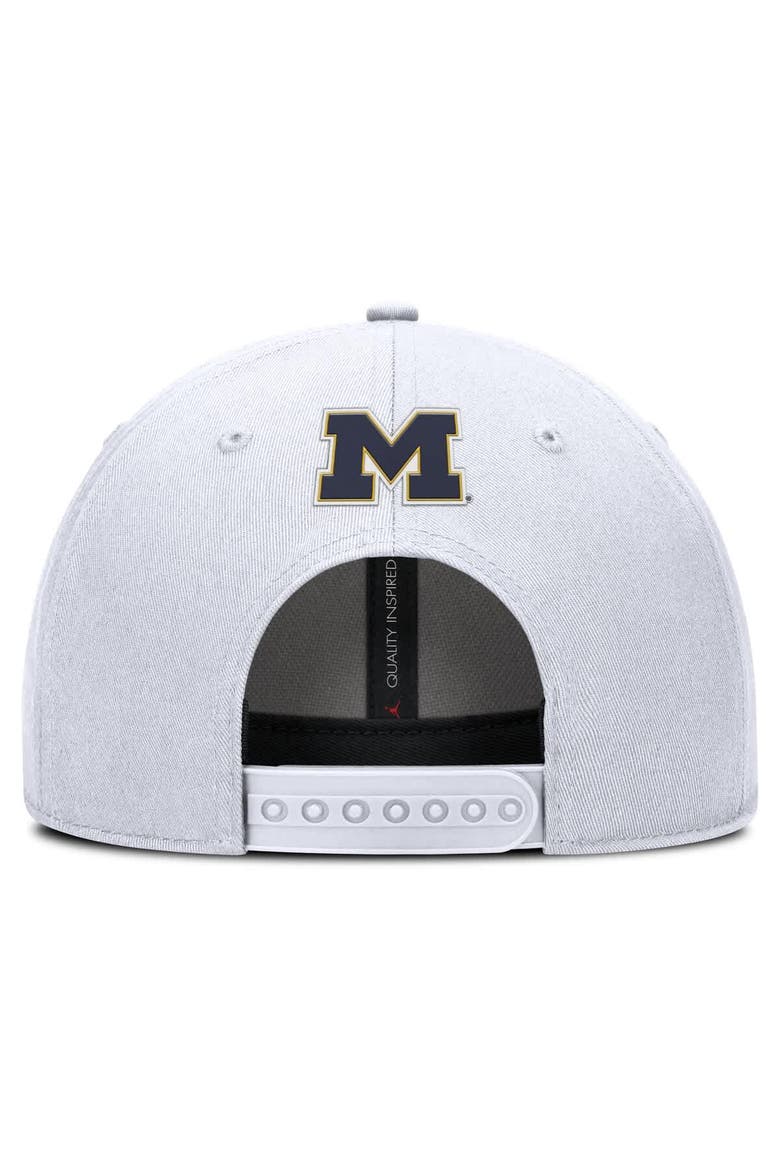 Men's Nike  White Michigan Wolverines Rise Practice Adjustable Hat, Alternate, color, White