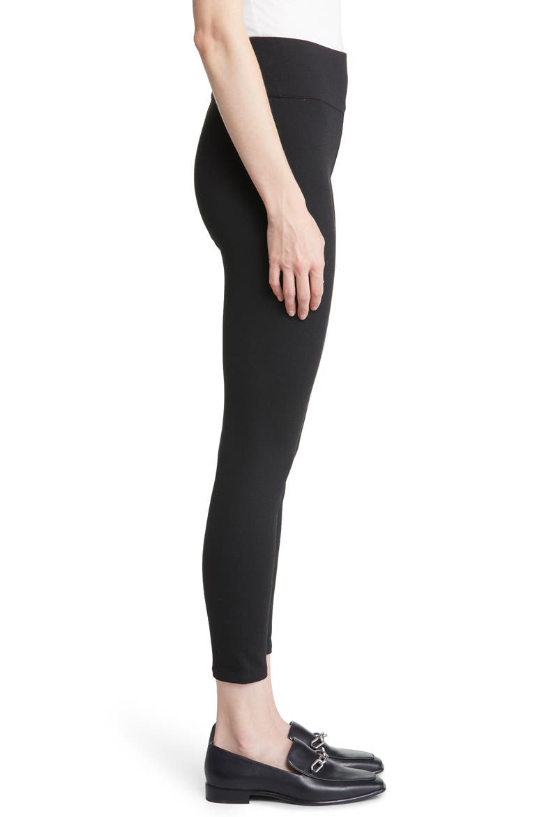 Reversible Ponte Knit Crop Leggings, Alternate, color, BLACK/ GRAY