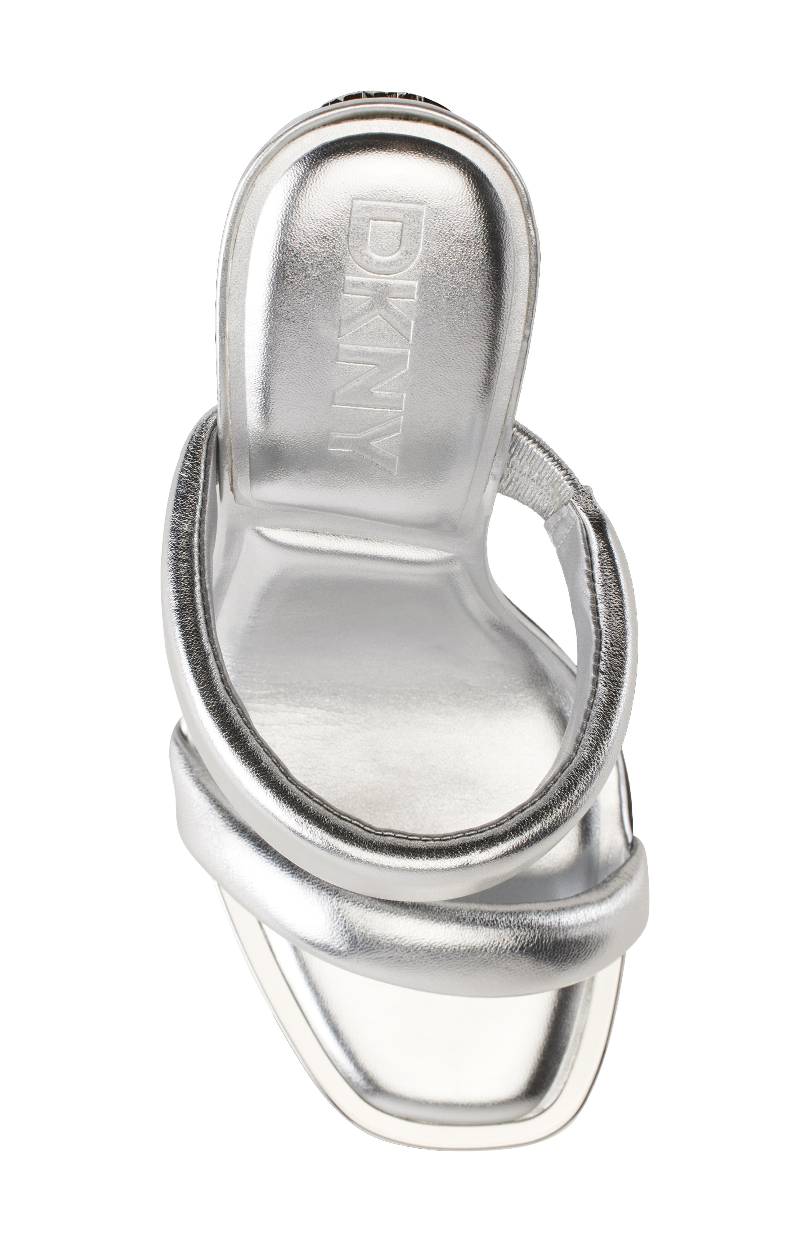 DKNY Metallic Sandal, Alternate, color, Silver