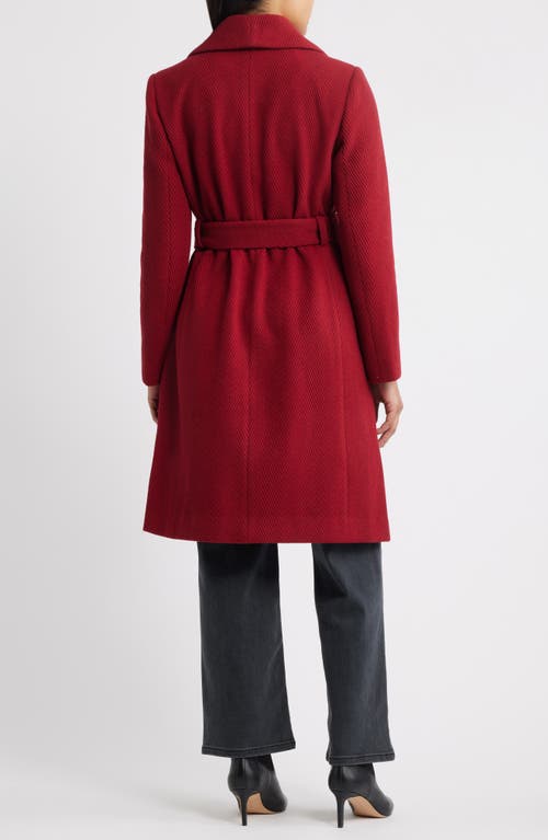 Sam Edelman Chevron Pattern Tie Waist Coat In Red