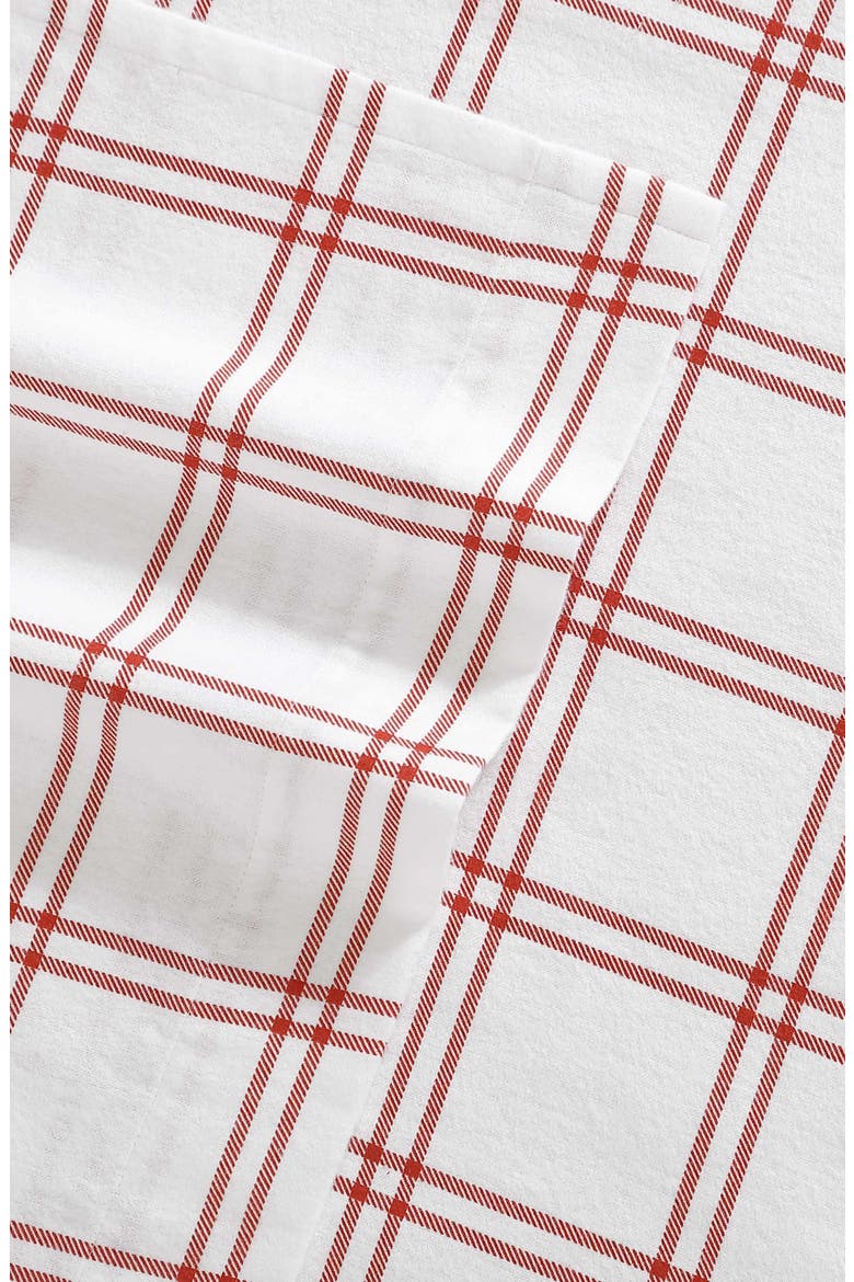 Westridge Plaid Flannel Sheet Set, Alternate, color, DARK ORANGE