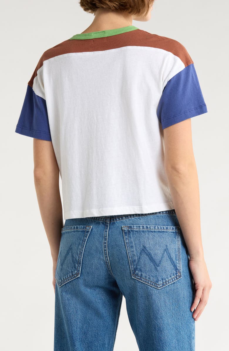 MOTHER The Grab Bag Crop Yoke Graphic T-Shirt, Alternate, color, Girls Swimming