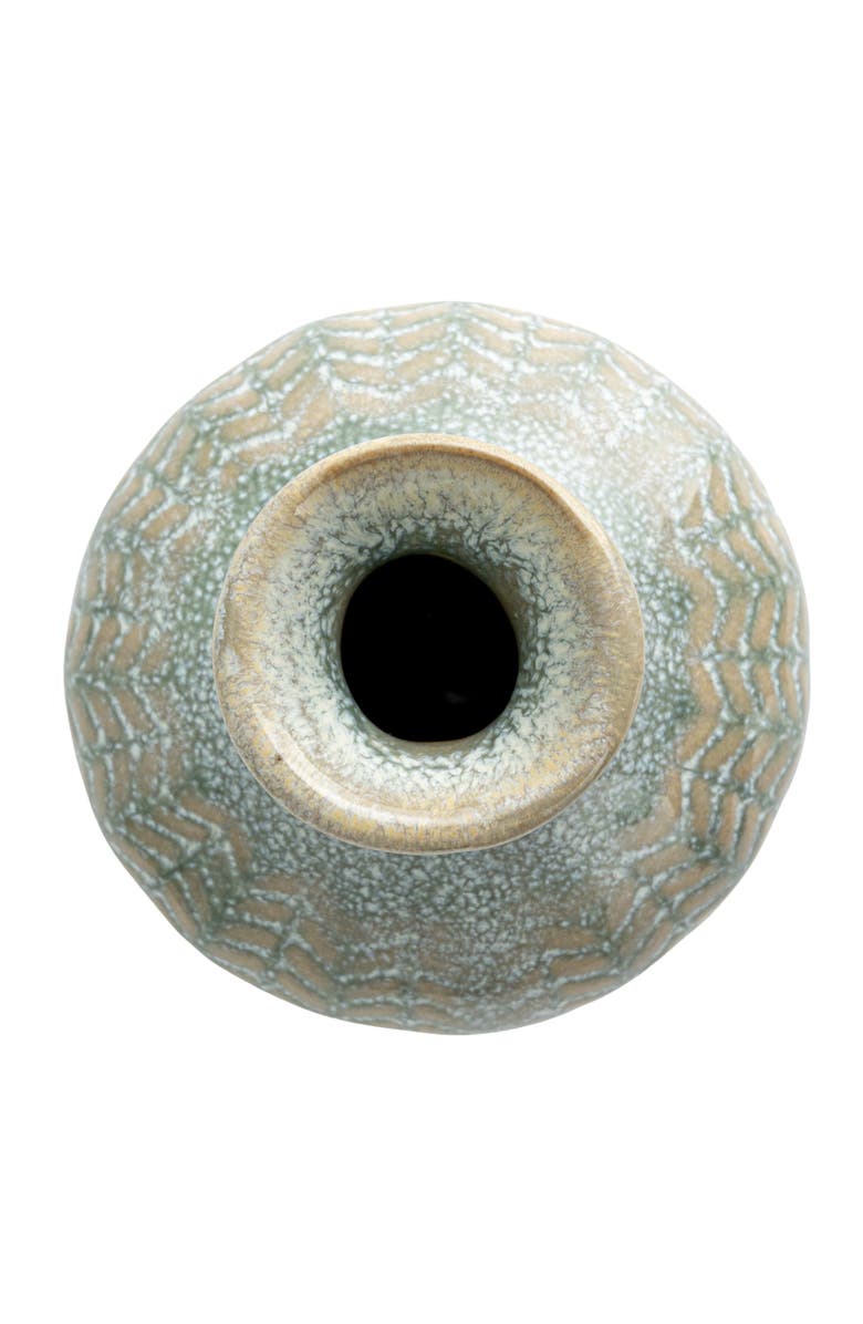 Storied Home Embossed Stoneware Vases with Reactive Glaze, Grey, Set of 3, Alternate, color, 
