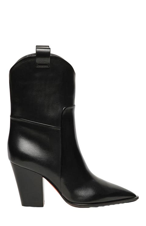 Women's leather texan ankle boot