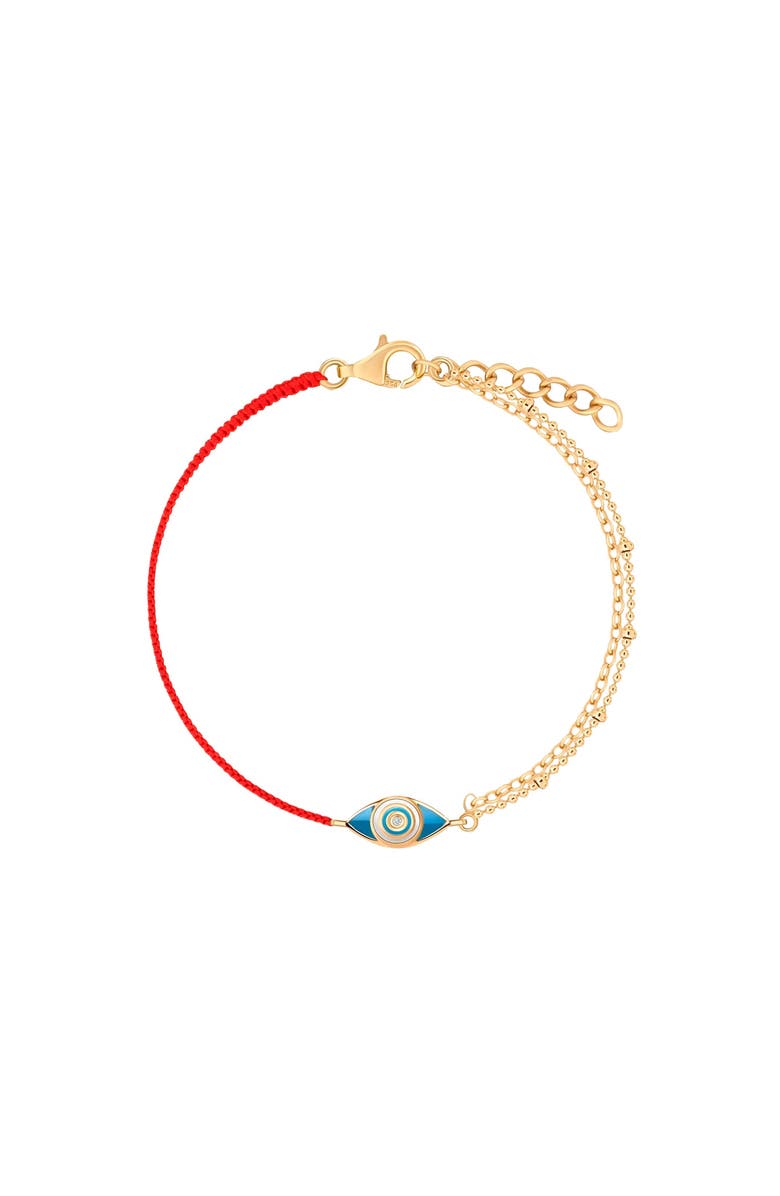 Karma and Luck Positive Outcome - Red String Evil Eye Charm Bracelet, Main, color, Red/Gold