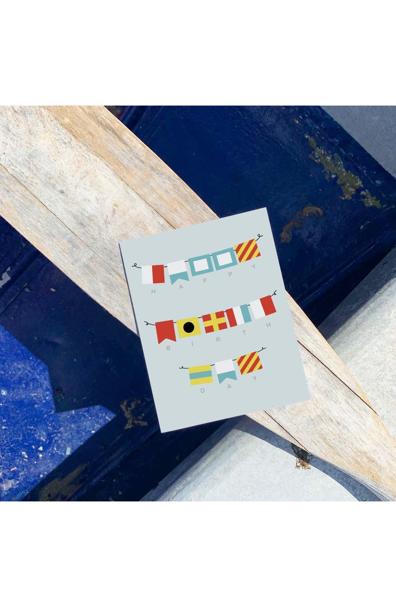 Ramus & Co Happy Birthday Greeting Card Pack (3ct) "HBD Nautical Flags", Alternate, color, Multi-Pack