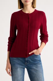 rag & bone Rhodes Wool Crewneck Cardigan