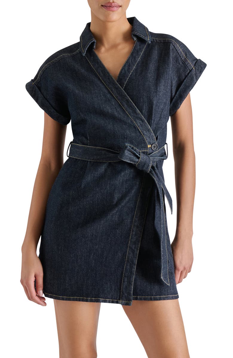 Steve Madden Odie Denim Minidress, Alternate, color, Stockholm Wash