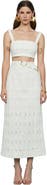 AMUR Jay Textured Twill Midi Skirt
