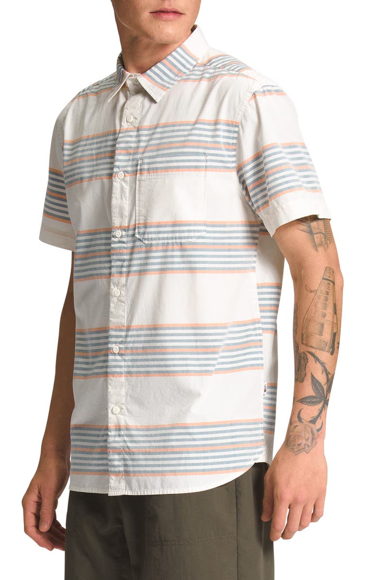 The North Face Baytrail Stripe Short Sleeve Button-Up Shirt, Alternate, color, 