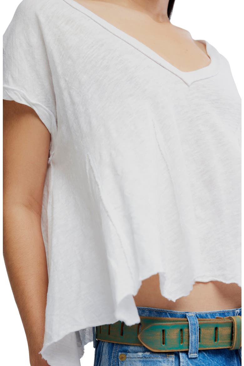 Swing Along With Me Cotton & Linen Blend T-Shirt, Alternate, color, CLEAN IVORY
