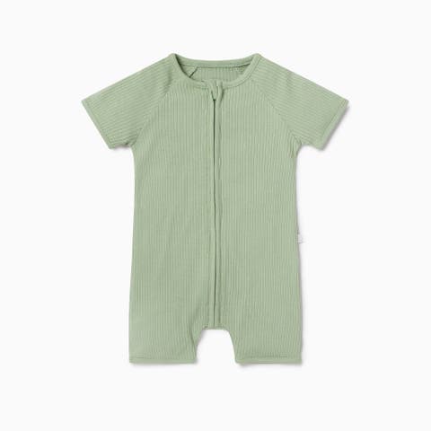 Ribbed Summer Zip-Up Sleepsuit (Baby)