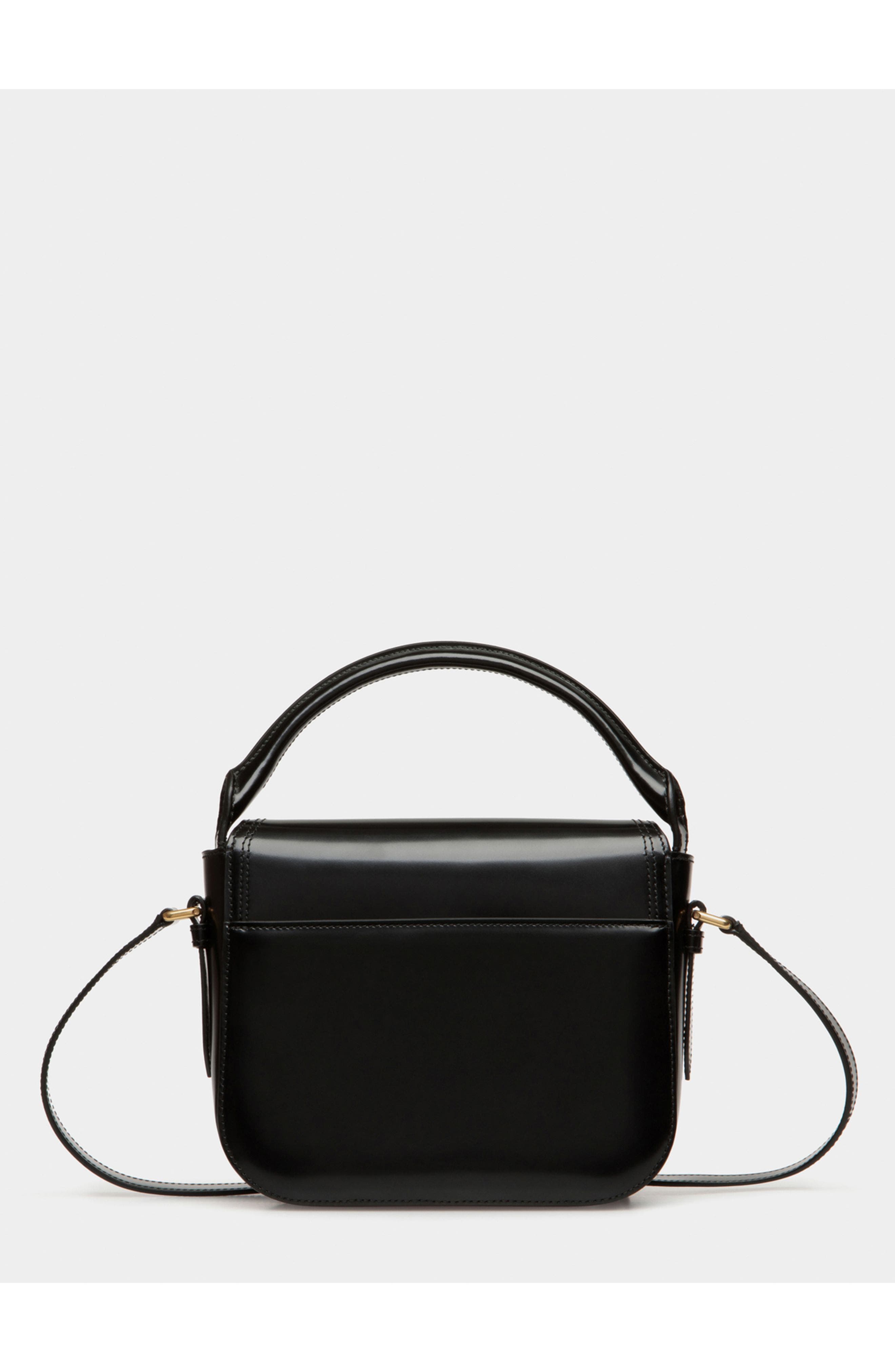 Bally Beckett Minibag In Brushed Leather, Alternate, color, Black