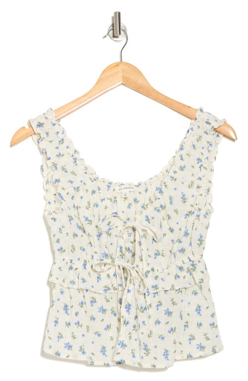 BLU PEPPER BLU PEPPER FLORAL TIE FRONT TANK