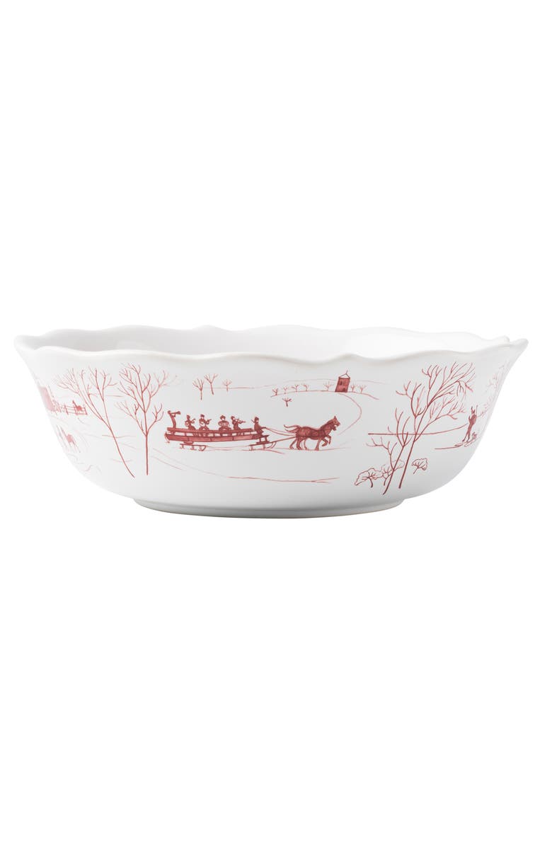 Juliska Country Estate Winter Frolic Ruby 10-Inch Serving Bowl, Alternate, color, Ruby