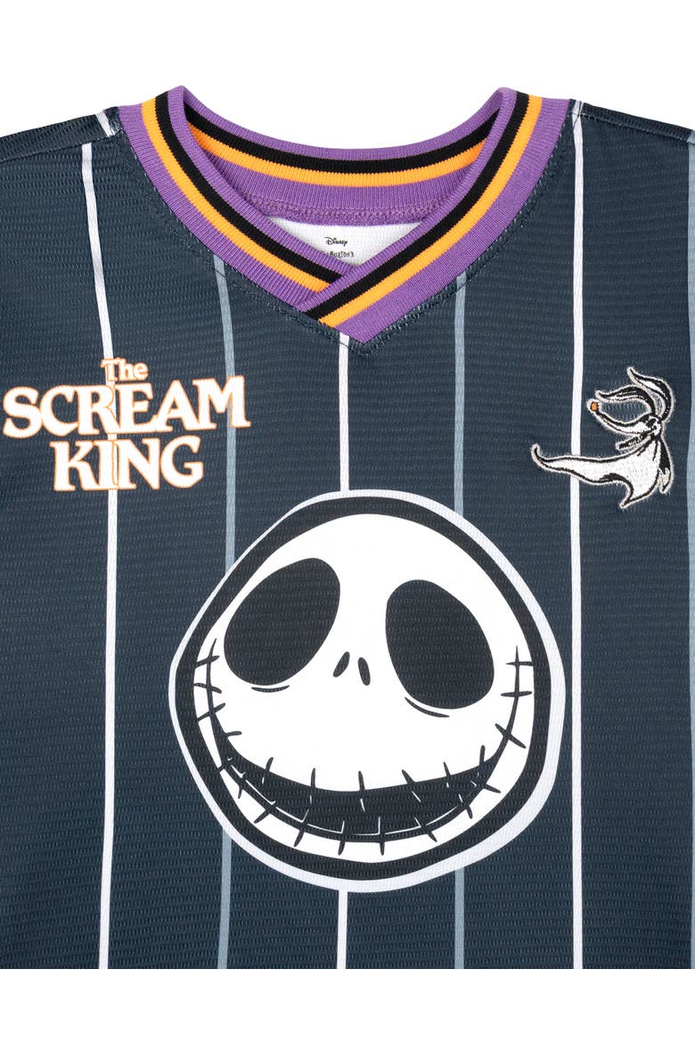 Nightmare Before Christmas Jack Skellington Athletic T-Shirt, Alternate, color, Charcoal Jack Black