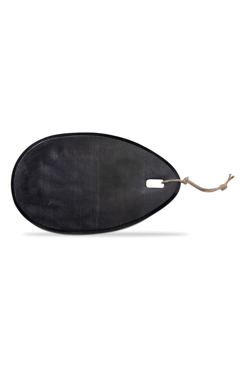Tear Drop Black Marble Serving Board Elegant Platter Hand Wash, Main, color, Black