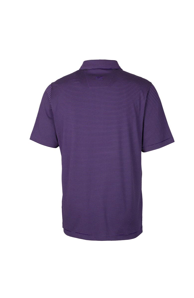 Cutter & Buck Men's Cutter & Buck Purple LSU Tigers Big & Tall Forge Pencil Stripe Stretch Polo, Alternate, color, Purple