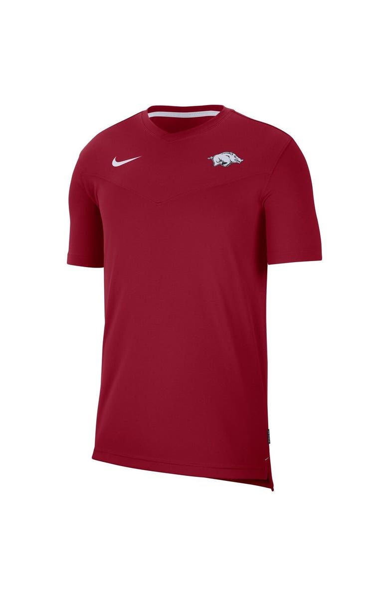 Nike Men's Nike Cardinal Arkansas Razorbacks 2022 Coaches UV Performance T-Shirt, Alternate, color, 