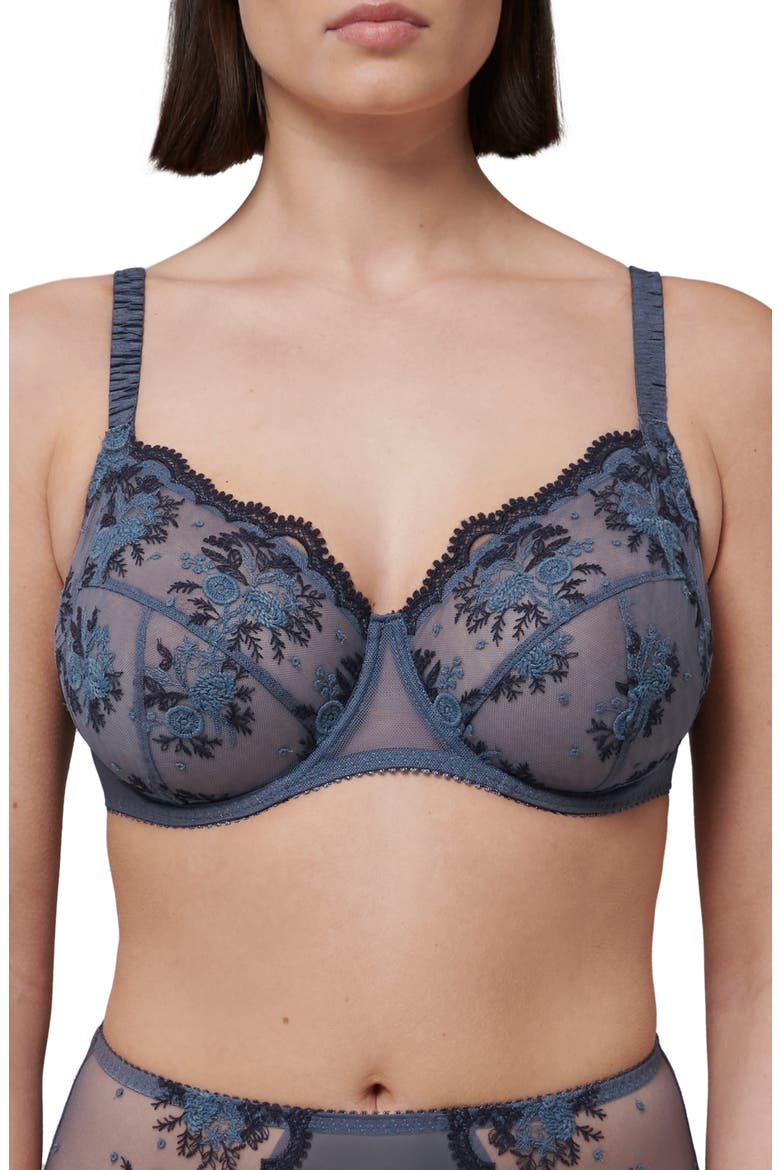 Intrigue Full Cup Underwire Bra, Main, color, CINDER BLUE