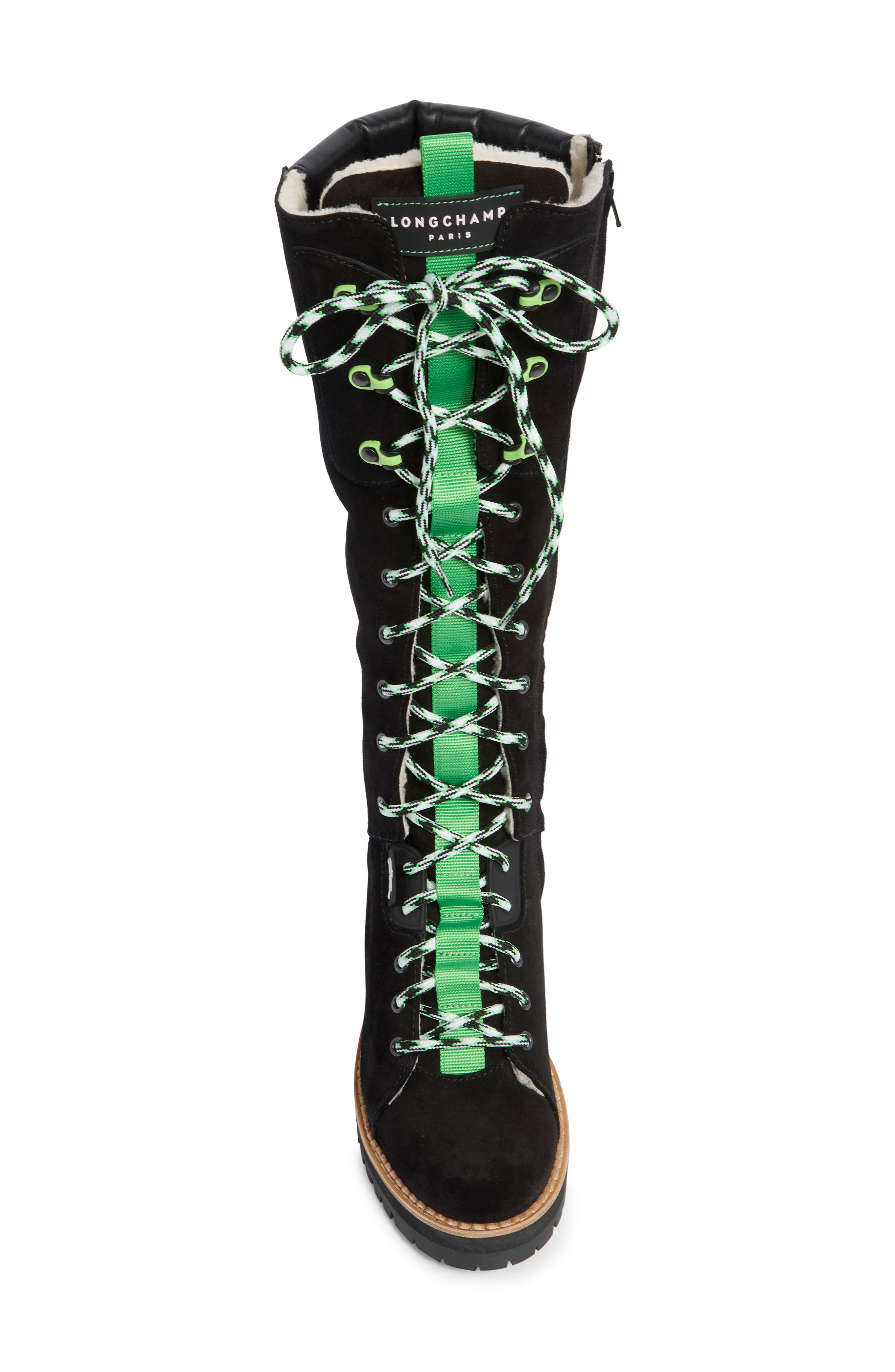 Longchamp Knee High Boot, Alternate, color, Black