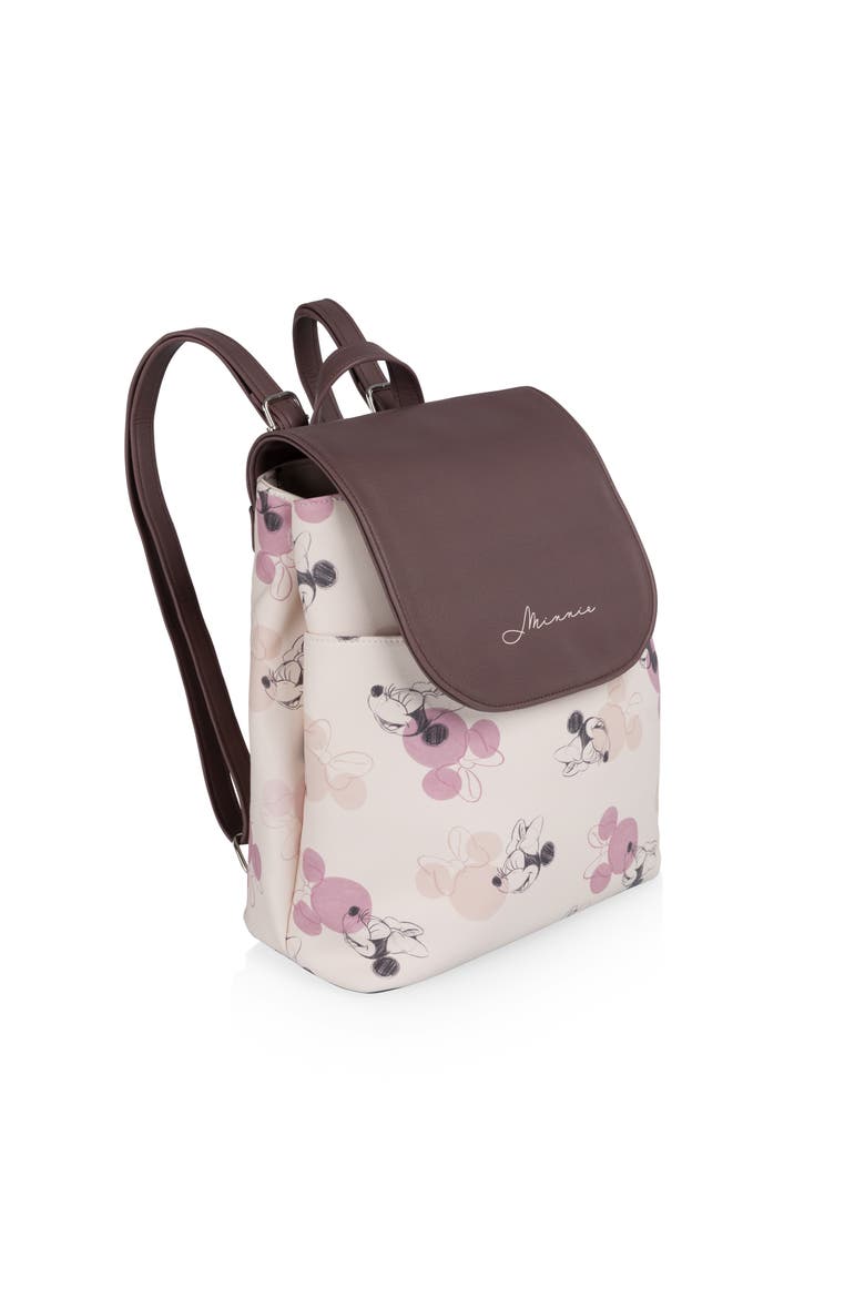 Minnie Mouse - Downtown Mini Cooler Backpack, Main, color, Beige with Vintage Pink Sketch