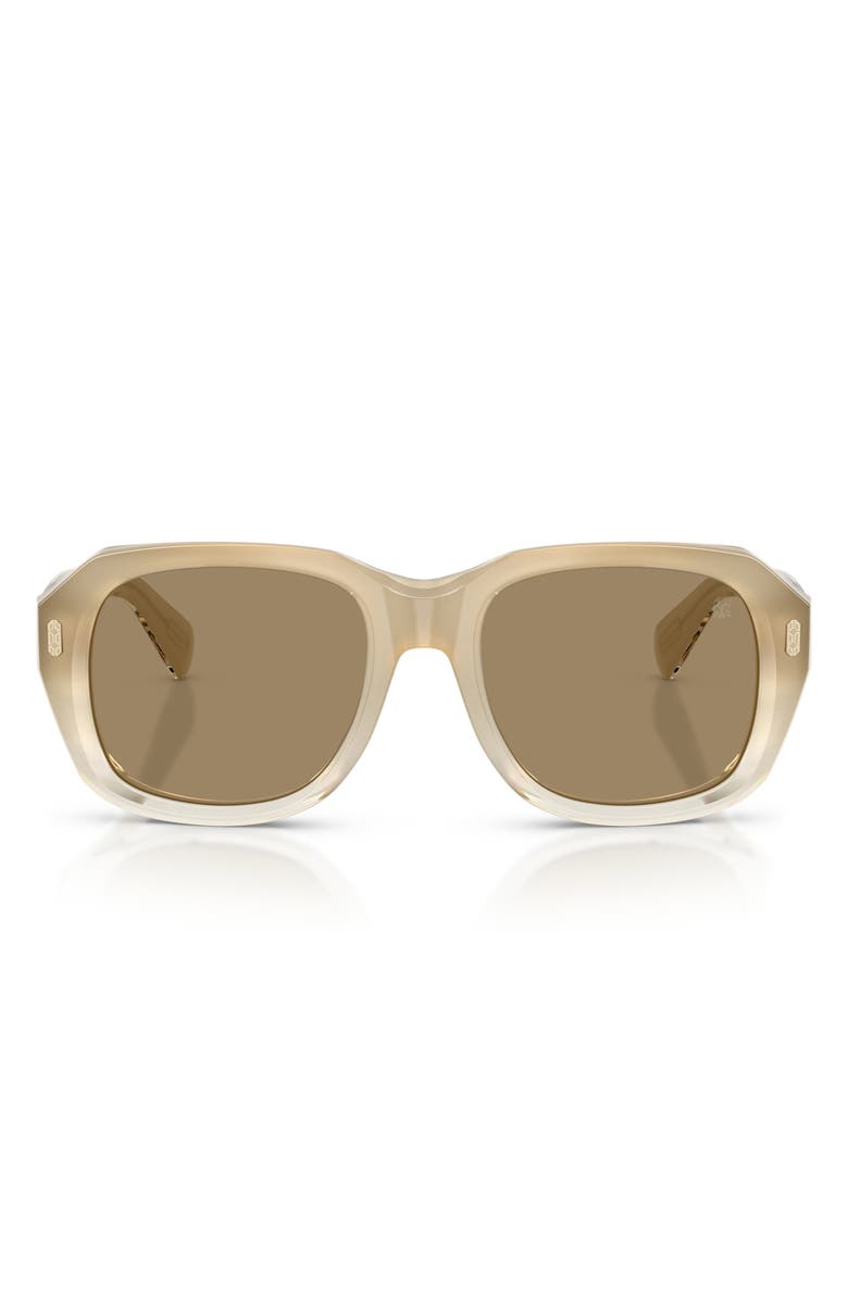 Brunello Cucinelli Demetra 53mm Square Sunglasses, Main, color, Hazelnut