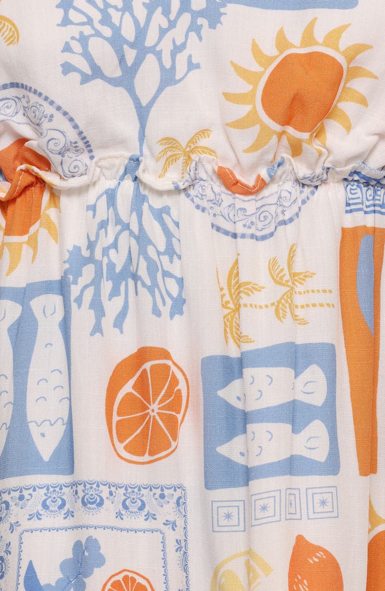 Petal & Pup Melodie Bow Strap Minidress, Alternate, color, Multi White