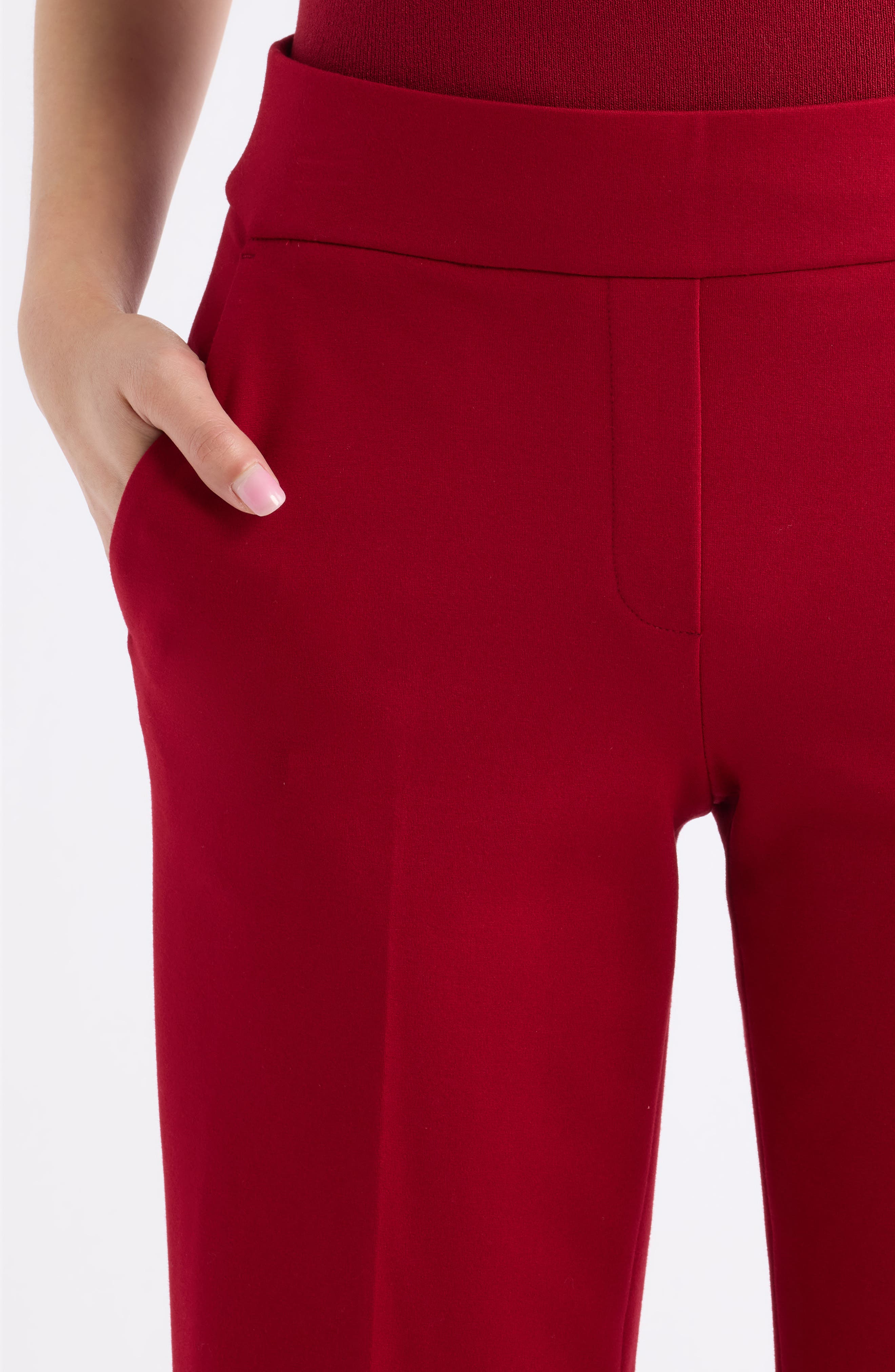 Anne Klein Slash Pocket Crepe Pull-On Pants (Women) | Nordstrom