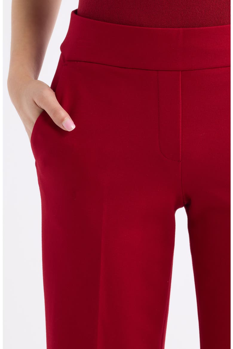Slash Pocket Crepe Pull-On Pants, Alternate, color, TITIAN RED