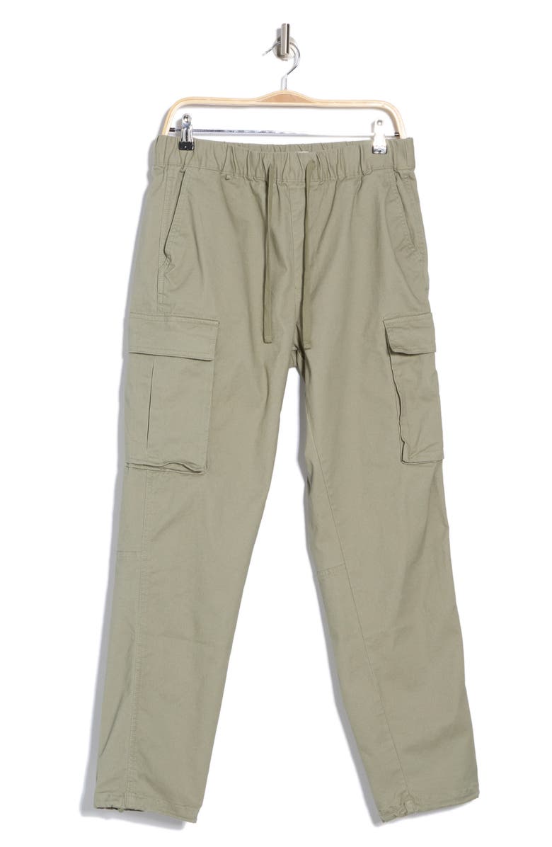 DENIM AND FLOWER Tie Waist Cargo Pants, Alternate, color, Sage Green