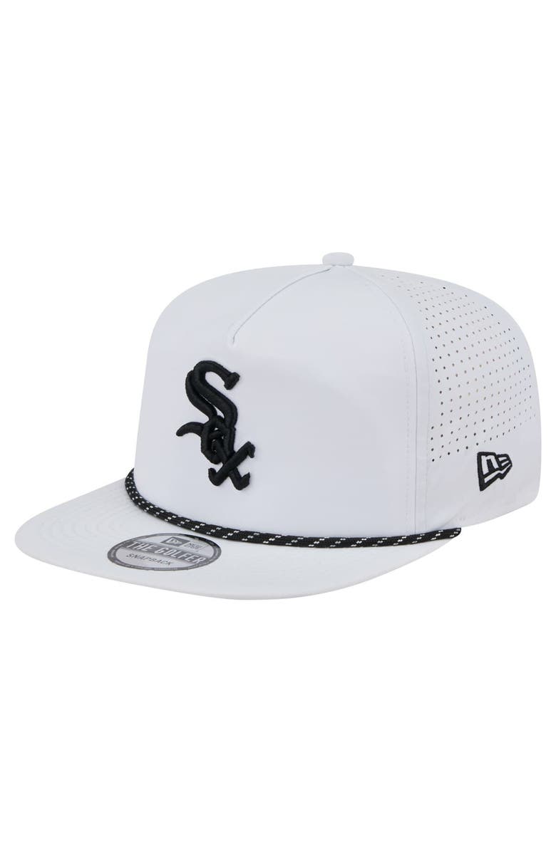 New Era Men's New Era White Chicago White Sox Perforated Golfer Snapback Hat, Alternate, color, White