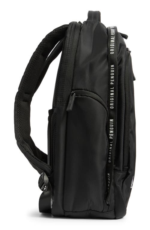 Original Penguin Zip Nylon Backpack In Black