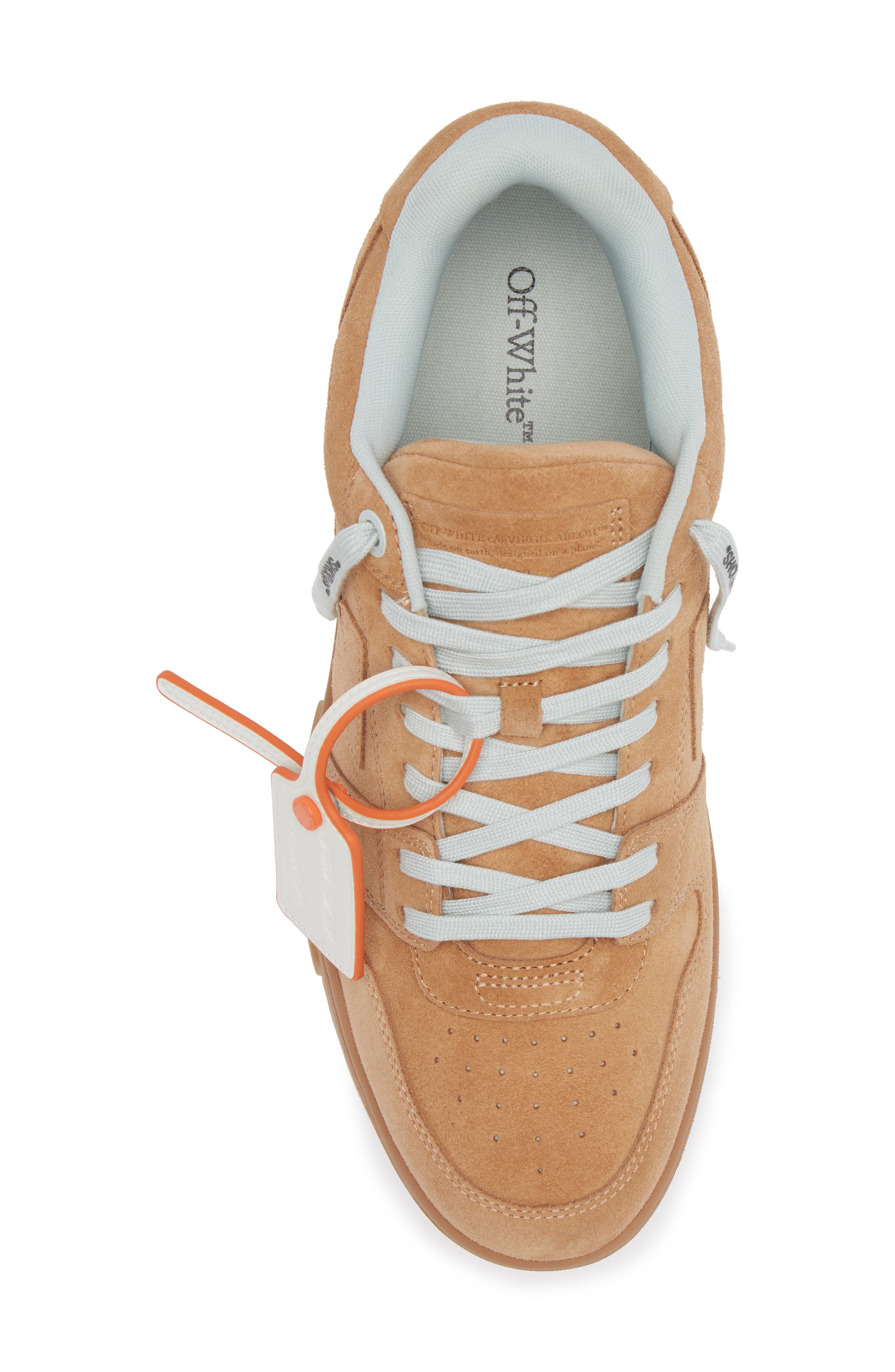 Off-White Out of Office Full Suede Sneaker, Alternate, color, Camel - Camel